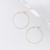 Sarah Briggs 'Gavi' Small Gold Hoop Earrings 202//201